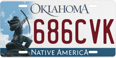 OK license plate 686CVK