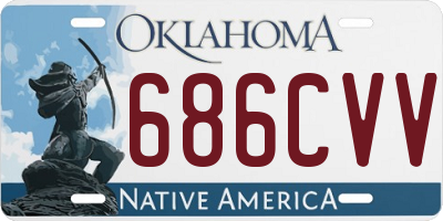 OK license plate 686CVV