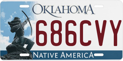 OK license plate 686CVY