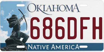 OK license plate 686DFH