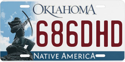 OK license plate 686DHD