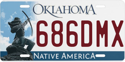 OK license plate 686DMX