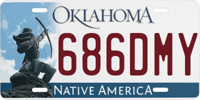 OK license plate 686DMY