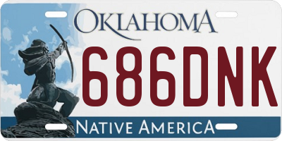 OK license plate 686DNK