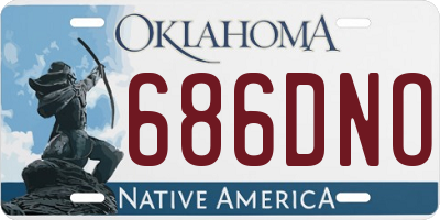 OK license plate 686DNO