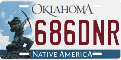 OK license plate 686DNR