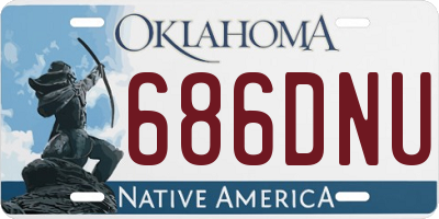 OK license plate 686DNU