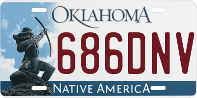 OK license plate 686DNV