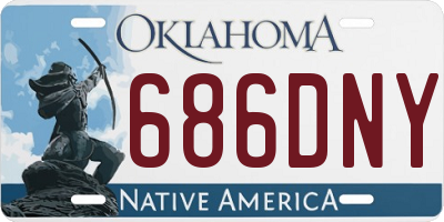 OK license plate 686DNY