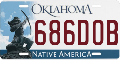 OK license plate 686DOB