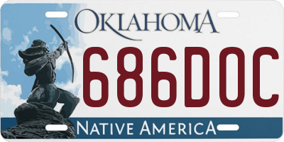 OK license plate 686DOC