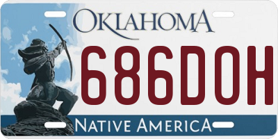 OK license plate 686DOH
