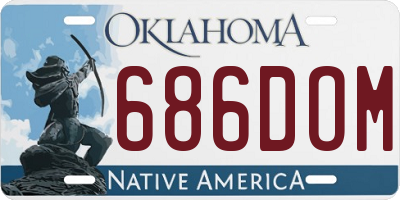 OK license plate 686DOM