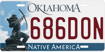 OK license plate 686DON