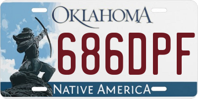 OK license plate 686DPF