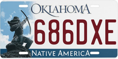OK license plate 686DXE