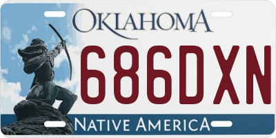 OK license plate 686DXN