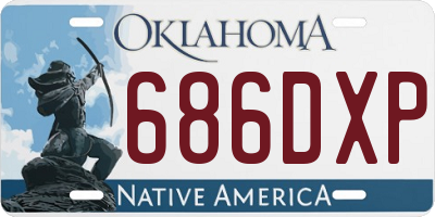 OK license plate 686DXP
