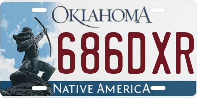 OK license plate 686DXR
