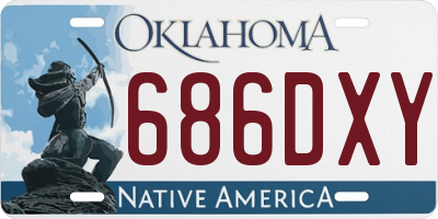 OK license plate 686DXY