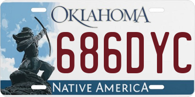 OK license plate 686DYC