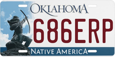 OK license plate 686ERP