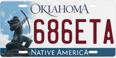 OK license plate 686ETA