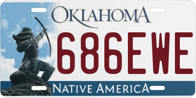 OK license plate 686EWE