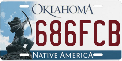 OK license plate 686FCB