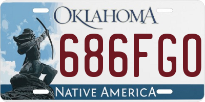 OK license plate 686FGO