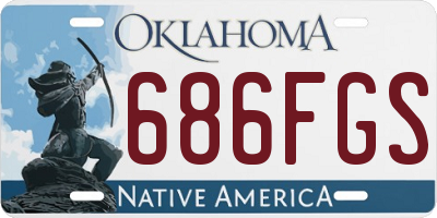 OK license plate 686FGS