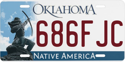 OK license plate 686FJC