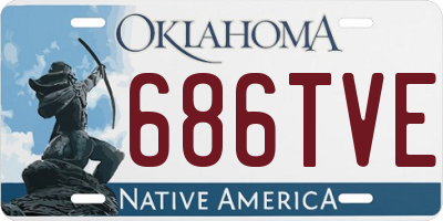 OK license plate 686TVE