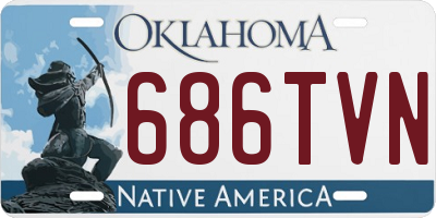 OK license plate 686TVN