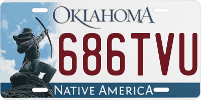OK license plate 686TVU