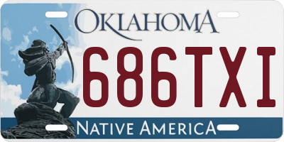 OK license plate 686TXI