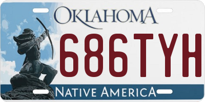 OK license plate 686TYH