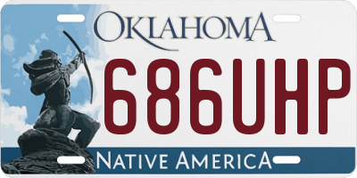 OK license plate 686UHP