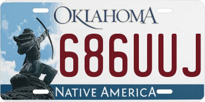 OK license plate 686UUJ