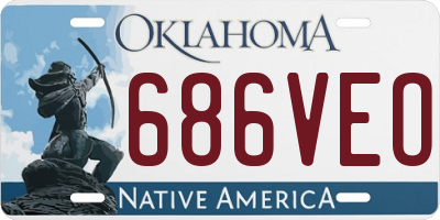 OK license plate 686VEO