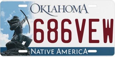 OK license plate 686VEW