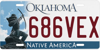 OK license plate 686VEX