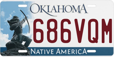 OK license plate 686VQM