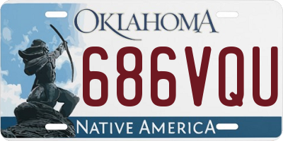 OK license plate 686VQU