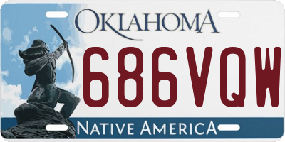 OK license plate 686VQW