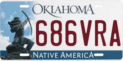 OK license plate 686VRA