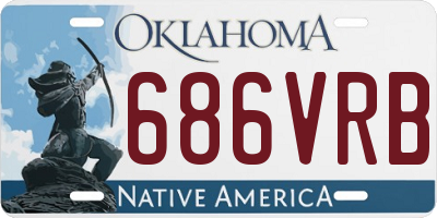 OK license plate 686VRB