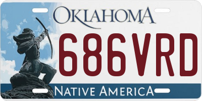 OK license plate 686VRD