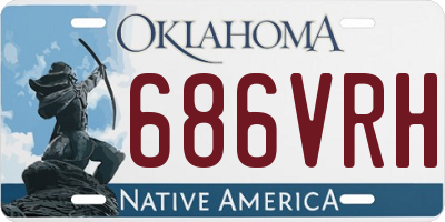 OK license plate 686VRH