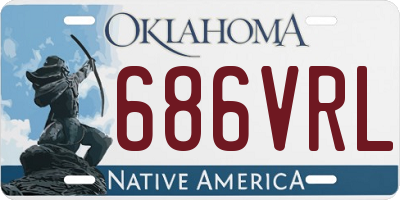 OK license plate 686VRL